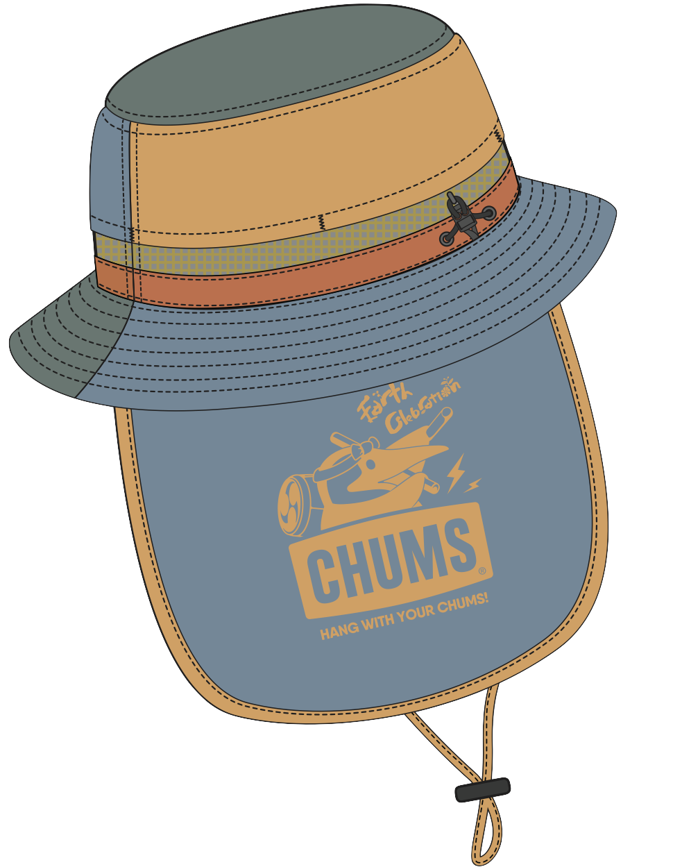 CHUMS × Earth Celebration 2026 Sunshade Hat（サンシェードハット）